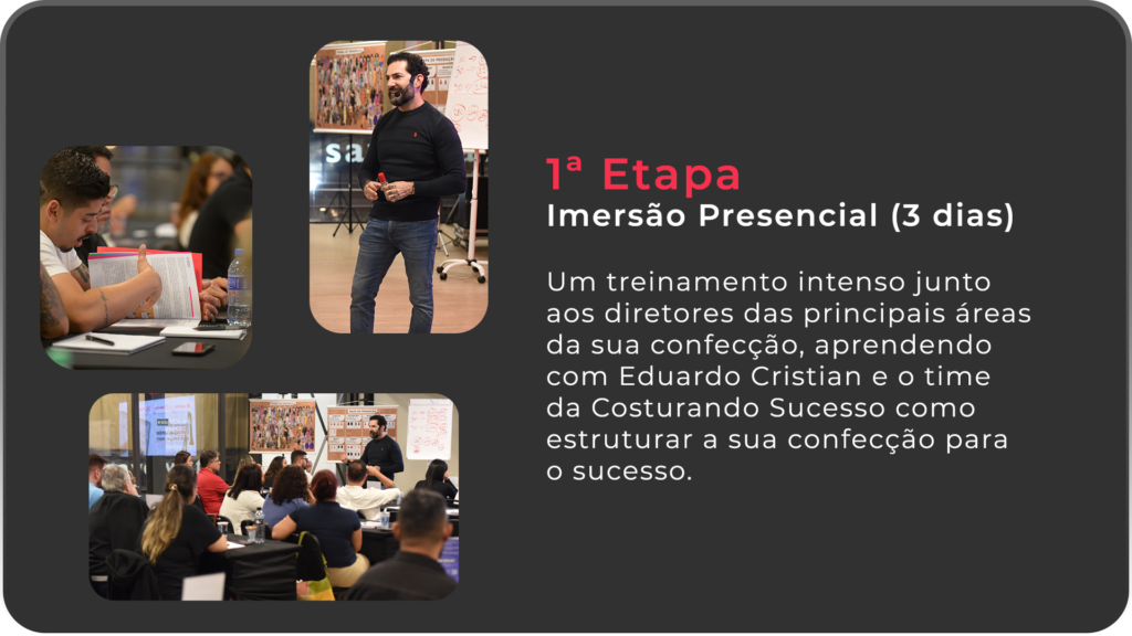 Imersão presencial para Confecção